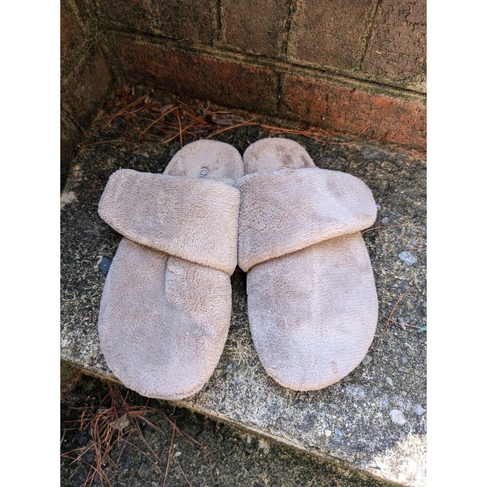 Aetrex Womens Sz‎ 5.5 Coffee Terrycloth Mandy Clog Slipper Memory Foam Lounge